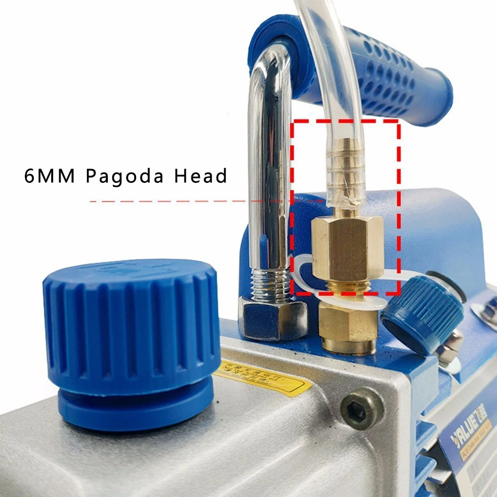 Vacuümpomp Messing Connector 6/8/10/12Mm Messing Adapter Koper Snelkoppeling 7/16 Voor Olie Waterpomp Luchtcompressor Accessoires