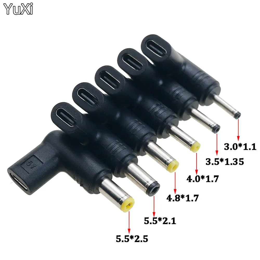 

5Pcs USB C PD to DC Power Connector Universal 5V/9V Type C to DC Jack Plug Charging Adapter Converter for Router Tablet Mini Fan