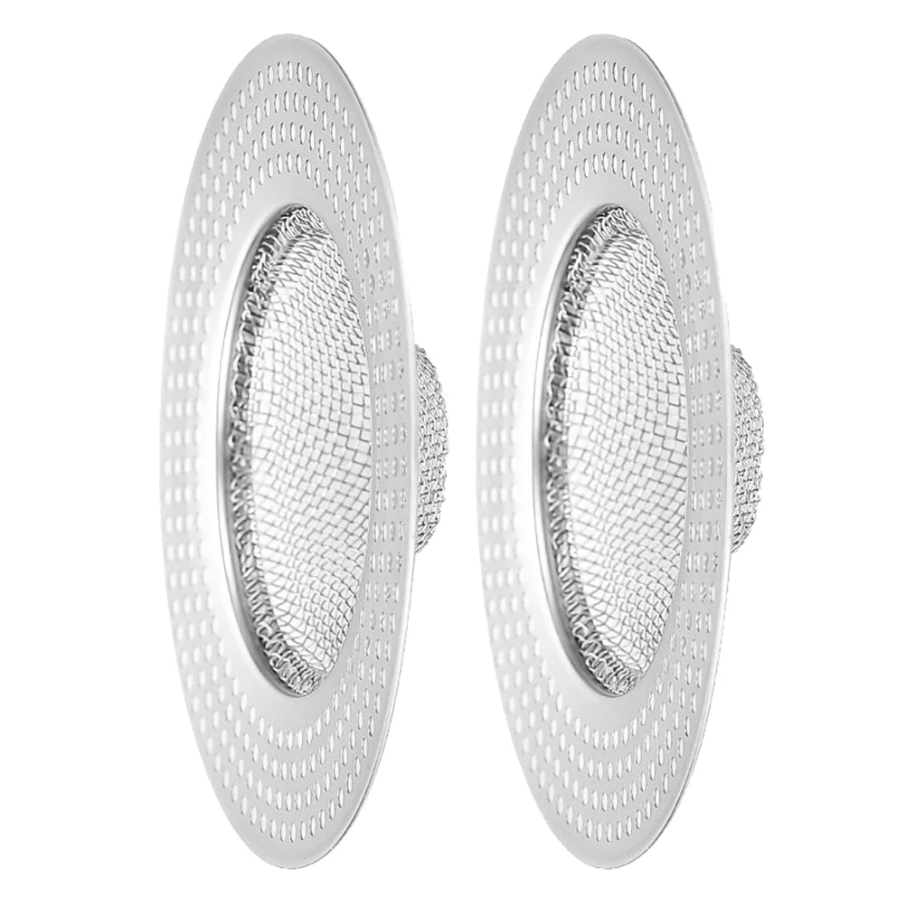 

2pcs Stainless Steel Floor Hair Catcher For Shower Drain Strainer Kitchen Sink Strainer Bathroom Drain Cover Bathtub Strainers