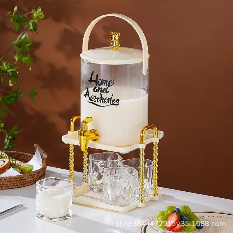 X-15 Cold Water Kettle Set Heat Resistant High Temperature Glass Beverage Bucket Household Flower Tea with Faucet
