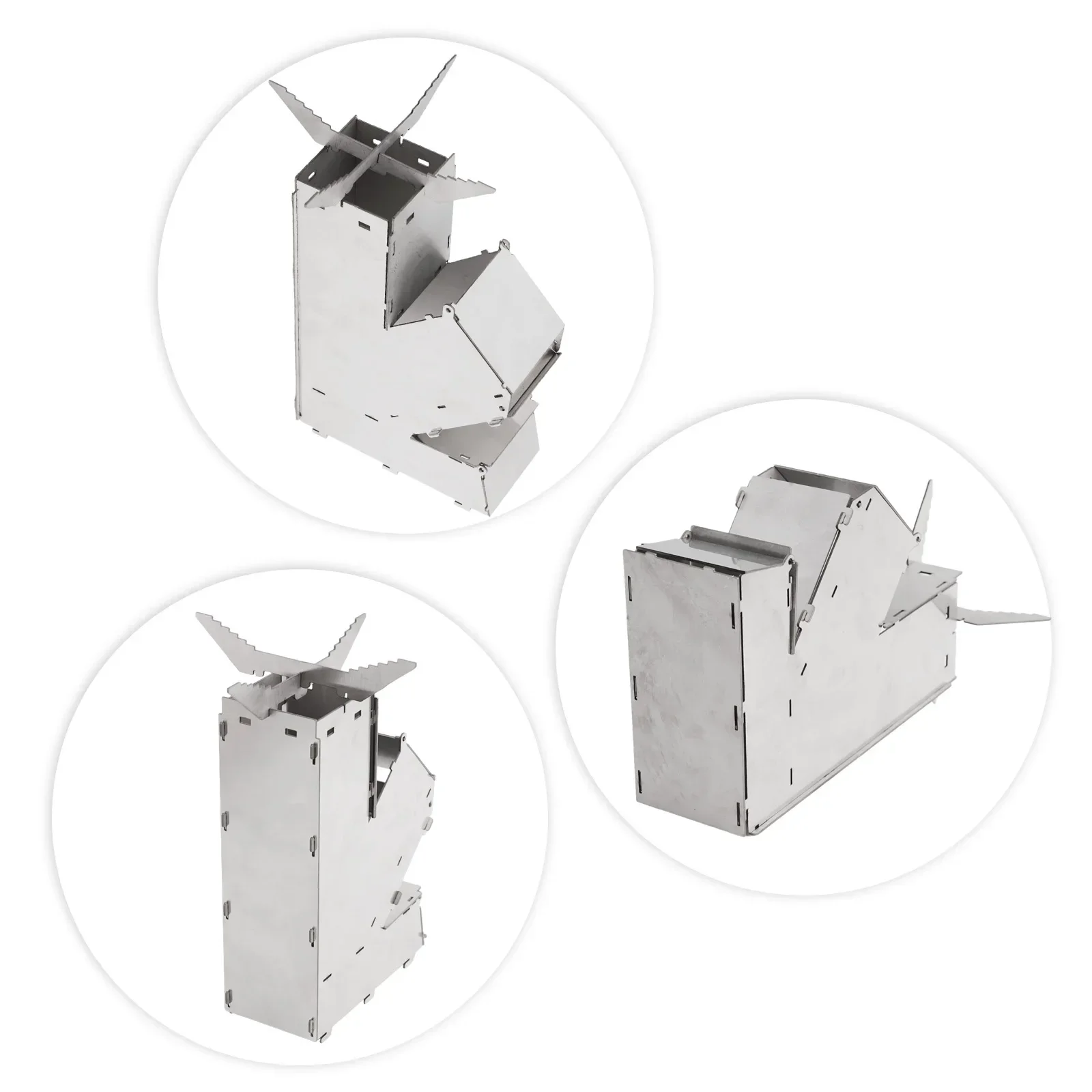 

Дровяная печь для угольных материалов или других видов топлива, 18*11.5*5.5см, 1 шт., нержавеющая сталь 1.2мм, легко собирается