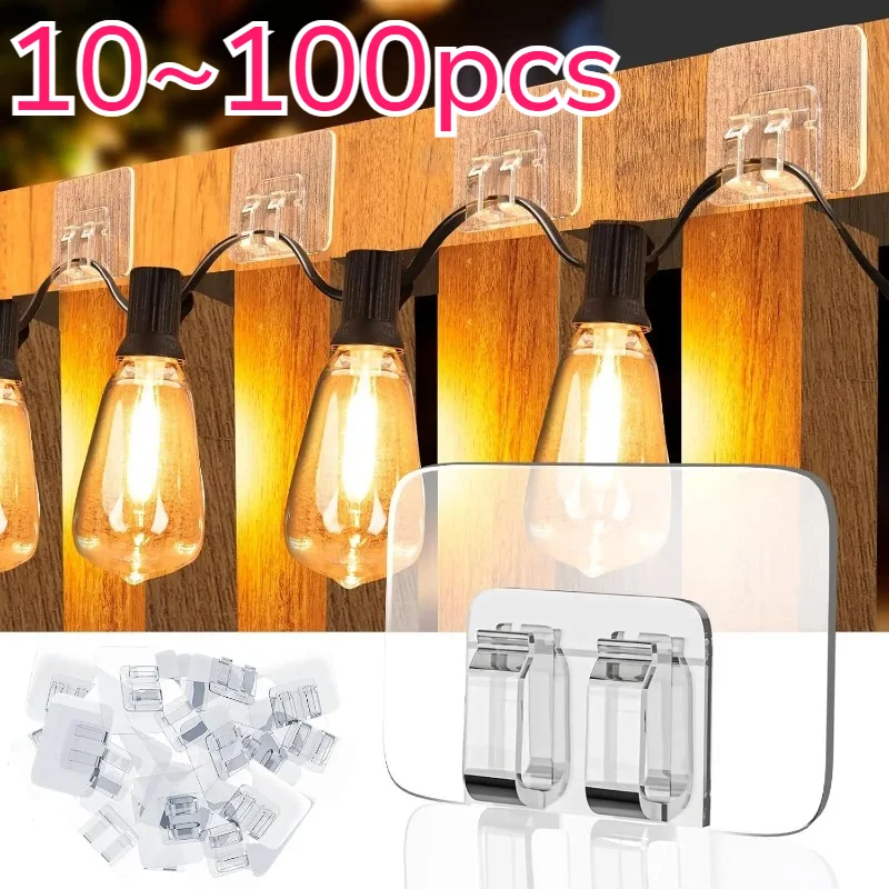 Outdoor Camping Lights String - 10-100PCS Outdoor String Light Clips, Strong