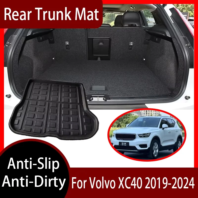 

Trunk mat For Volvo XC40 2019 2020 2021 2022-2024 Car Accessories Cargo Mat Floor Tray Anti-Slip Waterproof Anti-Dirty Floor Pad