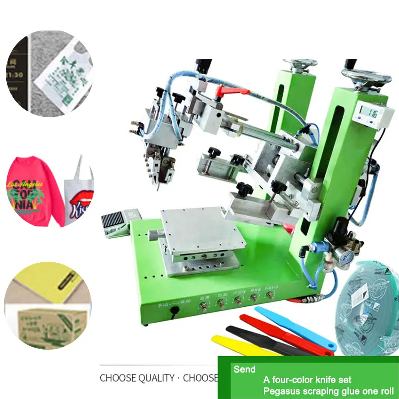 

Semi-Automatic Desktop Screen Printing Machine High Precision Pneumatic Flatbed Embossing Tool for Leather Small Business Use