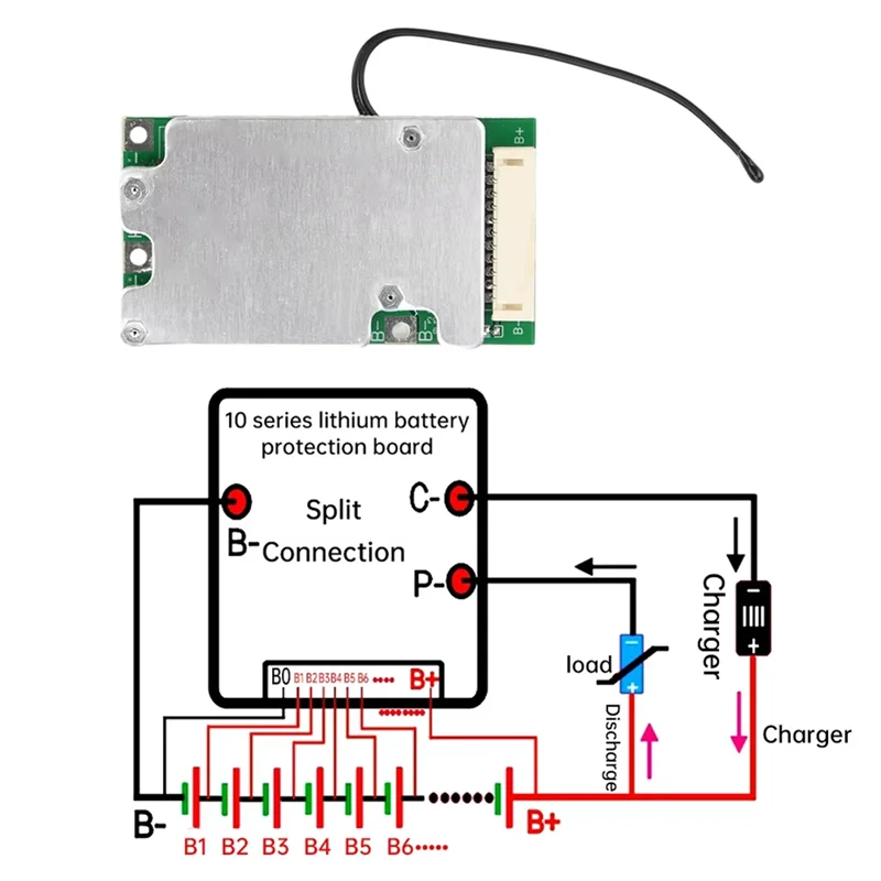 

10S 36 Вольт 30 А литий-защитная плата 18650 Cell BMS PCB с балансом для инвертора электромобиля B-[Y03A]