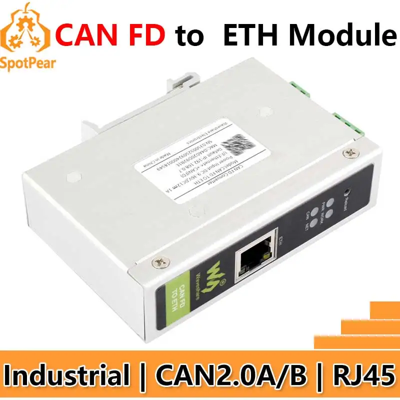 

Industrial CAN FD ETH RJ45 bidirectional converter CAN2.0A/2.0B CAN FD TO ETH