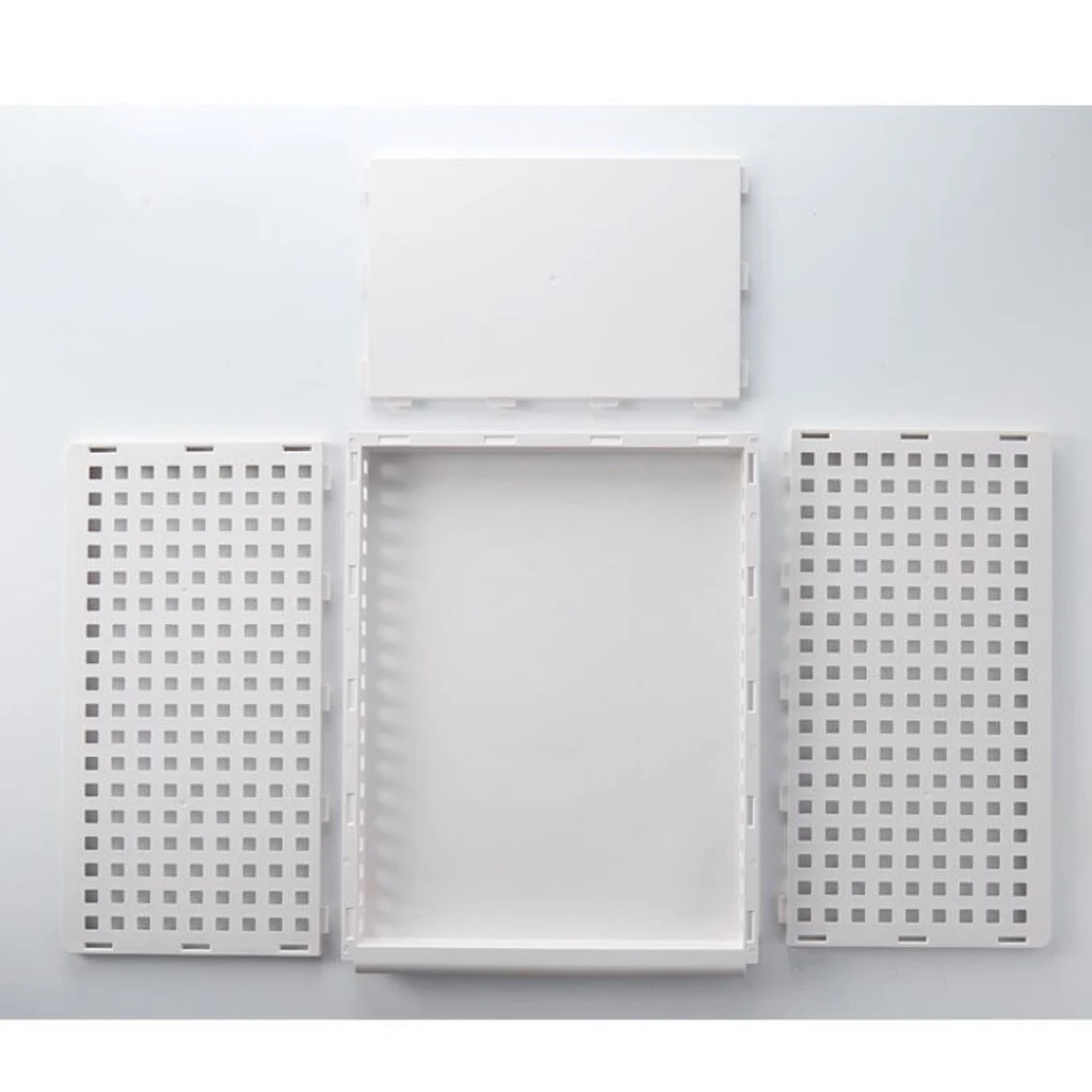 Interlayer Storage Shelves Deepened Safety Barrier Plastic Adjustable Modular Shelving Unit for Kitchen Pantry