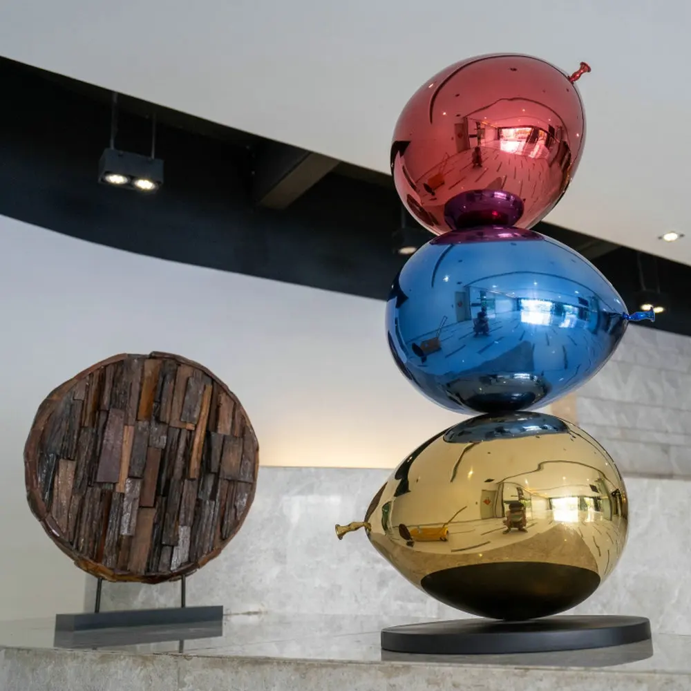 Stainless Steel Balloon Sculpture, Hotel Garden Ornaments, Square, Home, Company Decorative Sculpture BB123TB