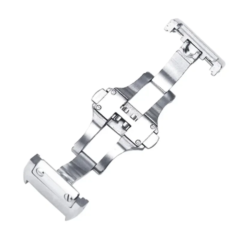Watch Buckle 316L Stainless Steel Butterfly  Fold Buckle Clasp for Cartier Santos 100 Series 18mm 21mm