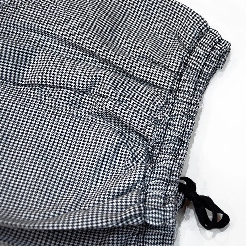 New  black and white stripes elastic restaurant uniform Head Chef uniform Executive Chef pants