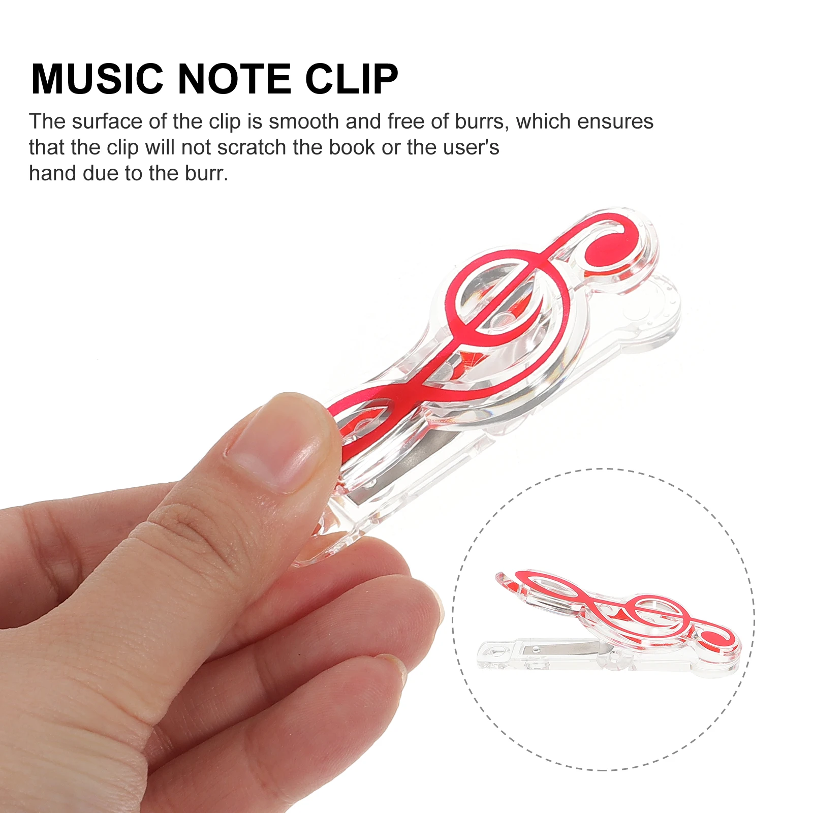 

10 Pcs Music Book Holder Page Paper Clips Navigation Notes Plastic Musical Shape