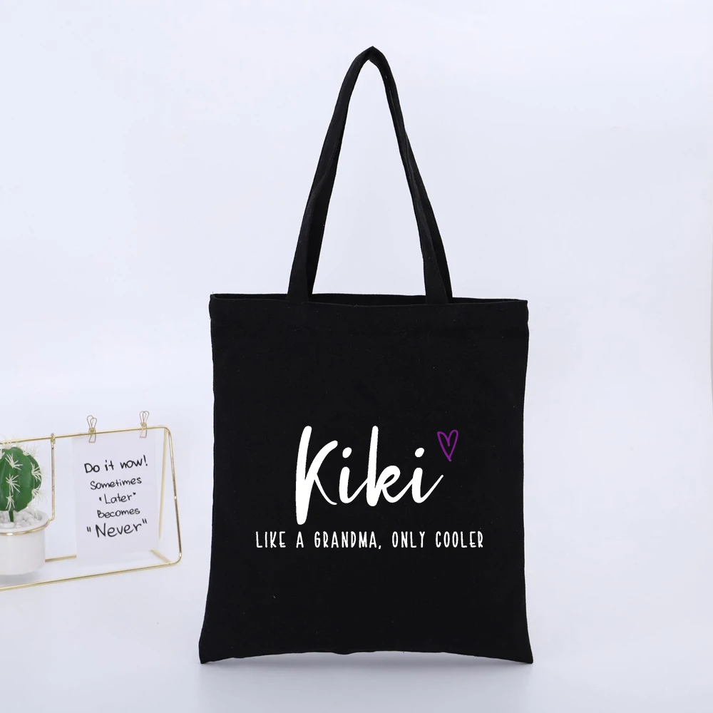 Handwritten Text Canvas Tote Bag with Heart Accent, Casual Style for Daily Shopping and Errands