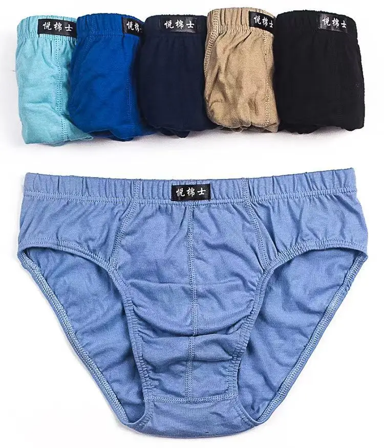 5Pcs/Lot 100% Cotton Underpants For Men Briefs Male Underwear Knickers Panties Pant Shorts Sexy Undies XL 2XL 3XL 4XL 5XL 6XL