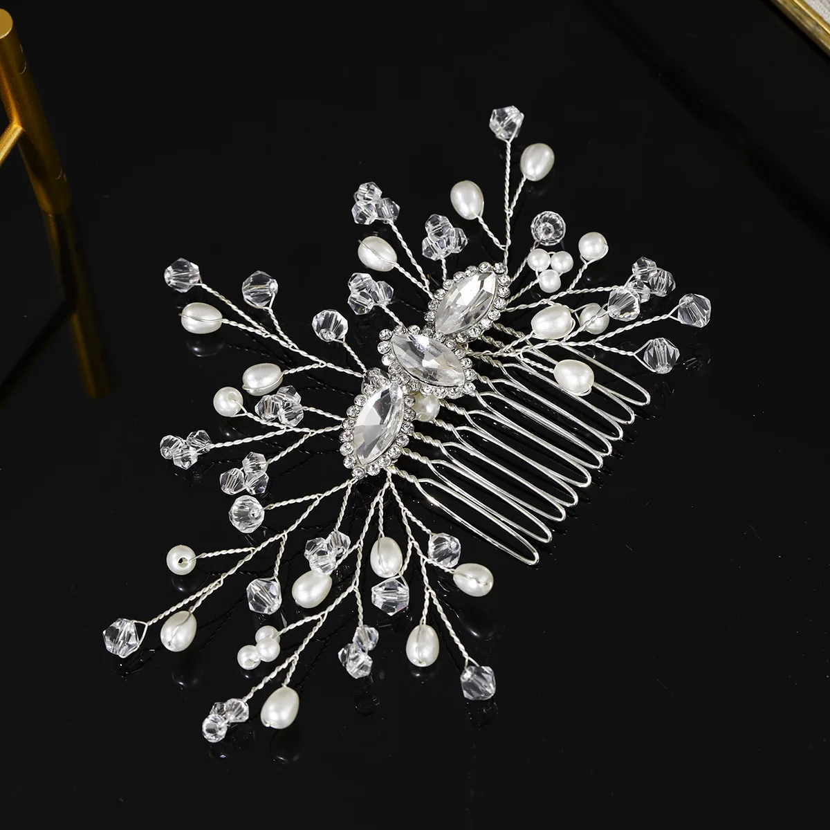 Sisir Rambut Wanita Berlian Imitasi Mulia Mewah Jepit Rambut Putri Kristal Trendi Jepit Rambut Aksesori Rambut Pernikahan Pengantin Sebagai Hadiah