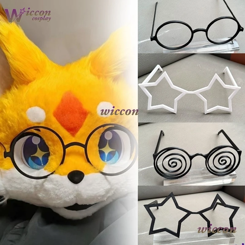 OHaYo 25cm Glasses Fursuit Accessories Kigurumi Mask Furry Only Glasses Base Kig Halloween Kemono Fox Cat Dog Rabbit Glasses view 2