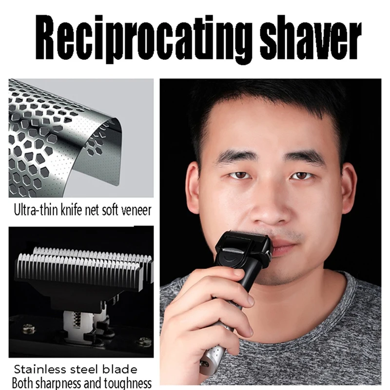 Promotion!Reciprocating Shaver USB Charging Hair Cutting Machine Men Beard Trimmer