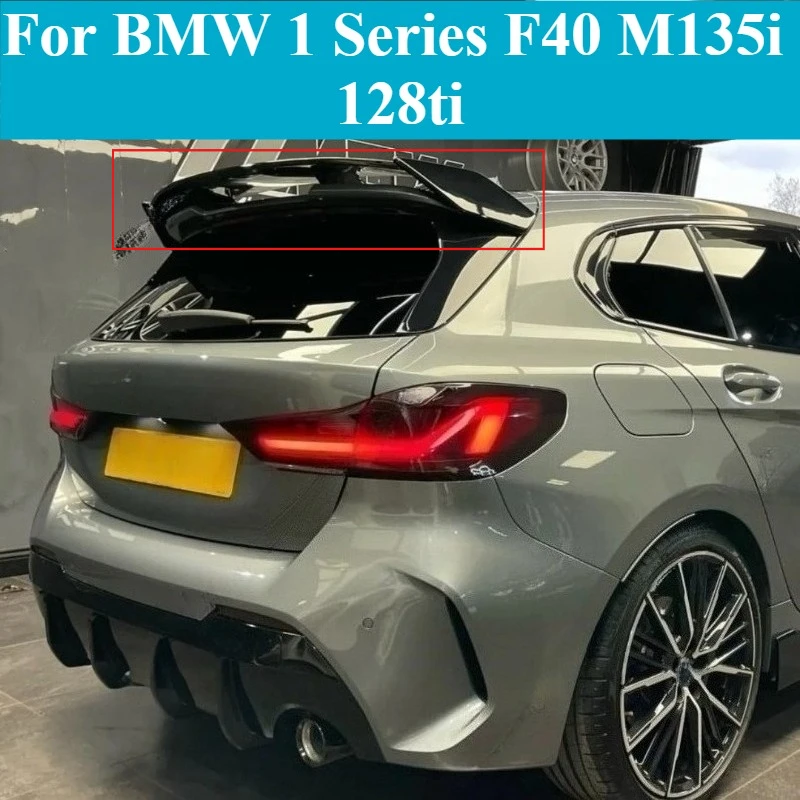 

For BMW 1 Series F40 M135i 128ti Hatchback Spoiler 2019-2024 Rear Trunk Wing ABS Gloss Black Painted Exterior Upgrade Accessory