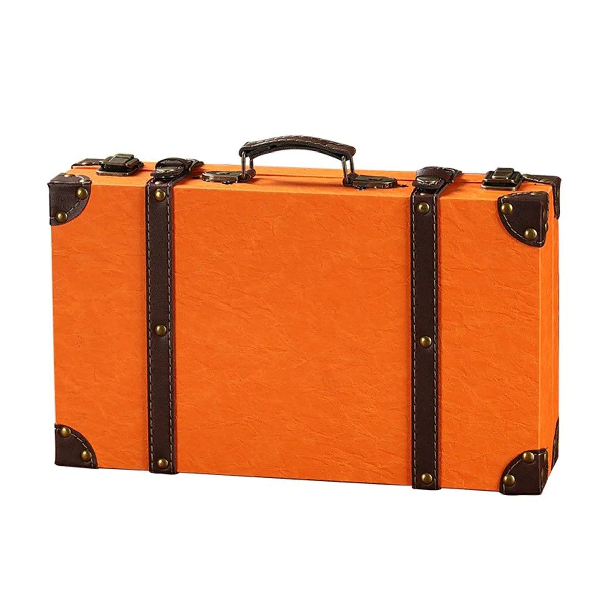 

Decorative Vintage Suitcase, Wooden Briefcase Travel Trunk for Home Decoration, Luggage Trunks Suitcase Boxes for Home Office