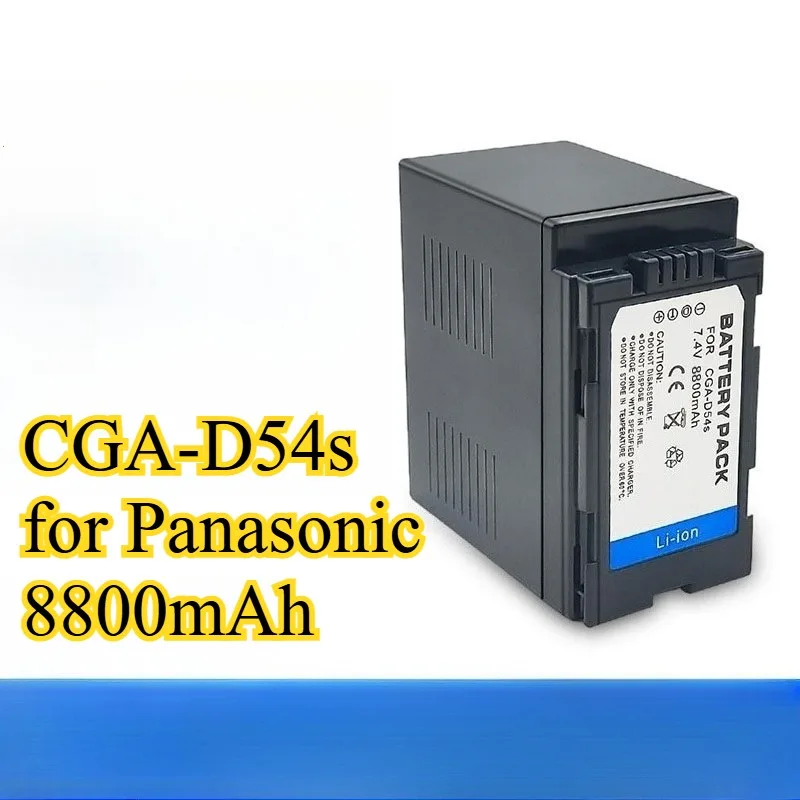 Batteria di ricambio per Panasonic CGA-D54s D54 HC-MDH2 GKAG-AC90MC Batteria per videocamera ad alta capacità 8800mAh