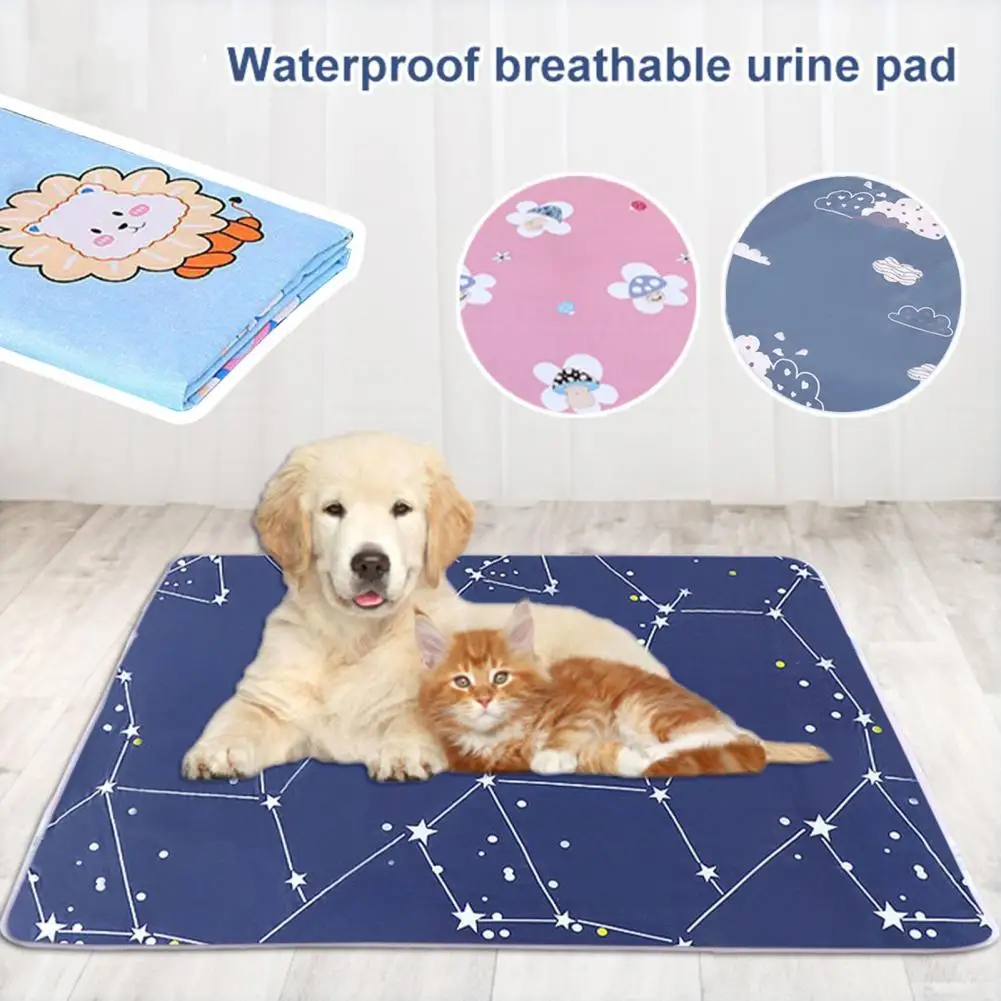 90*70cm Cloth Pet Changing Pad Waterproof Washable Pet Diaper Pad Floor Machine Washable Pet Puppy Pee Whelping Pads