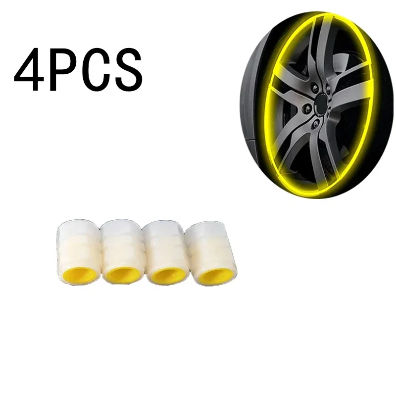 4-20PCS Leucht Auto Reifen Ventil Kappe Fluoreszierende Nacht Leuchtende Dekor Motorrad Fahrrad Rad Düse Staubdicht Reifen Ventil stem Kappen