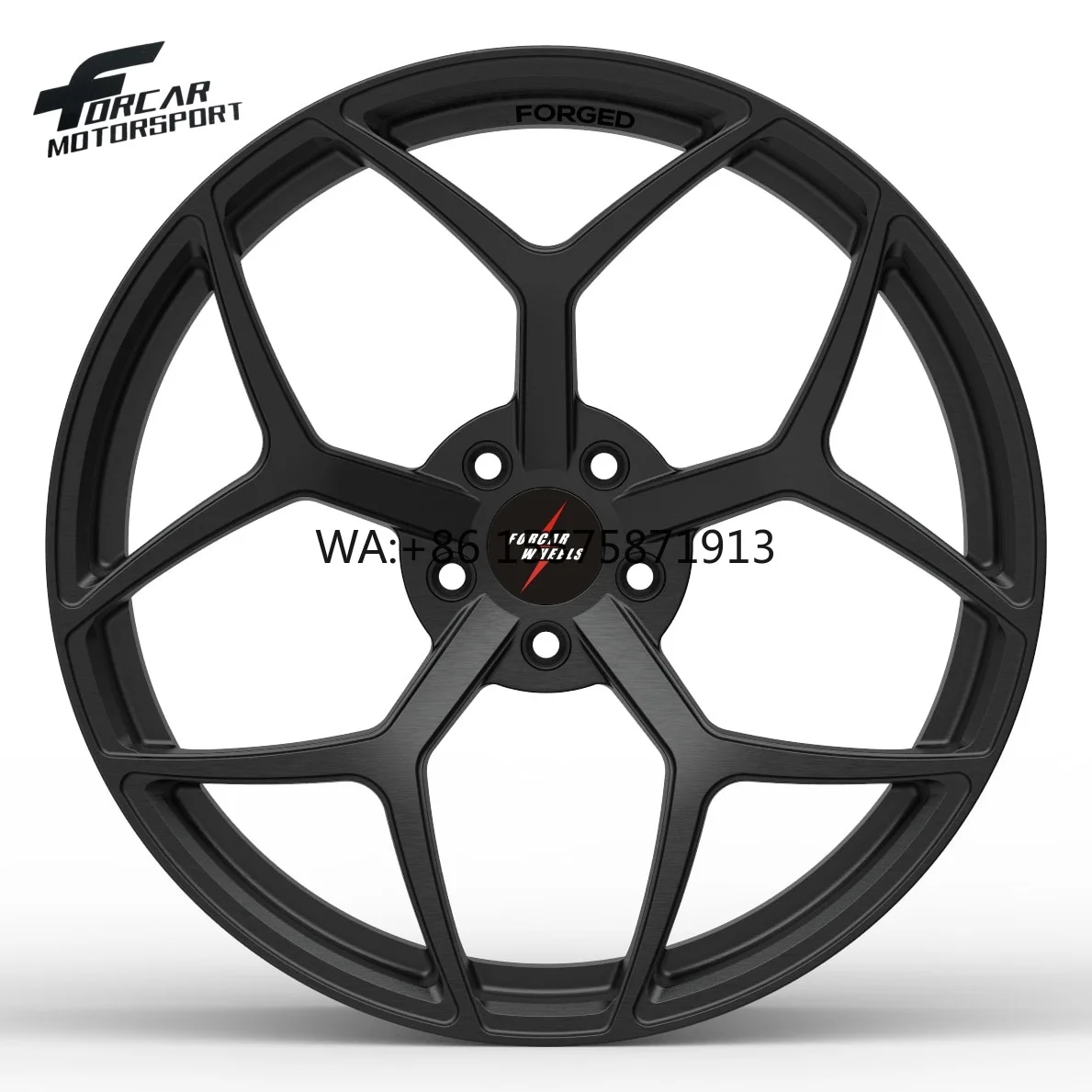 

Forcar Best Price Passenger Car Gloss Black Lighting Weight Factory Aftermarket 18 Inch T6061 5*112 5*114.3 5*120 Forged Wheels