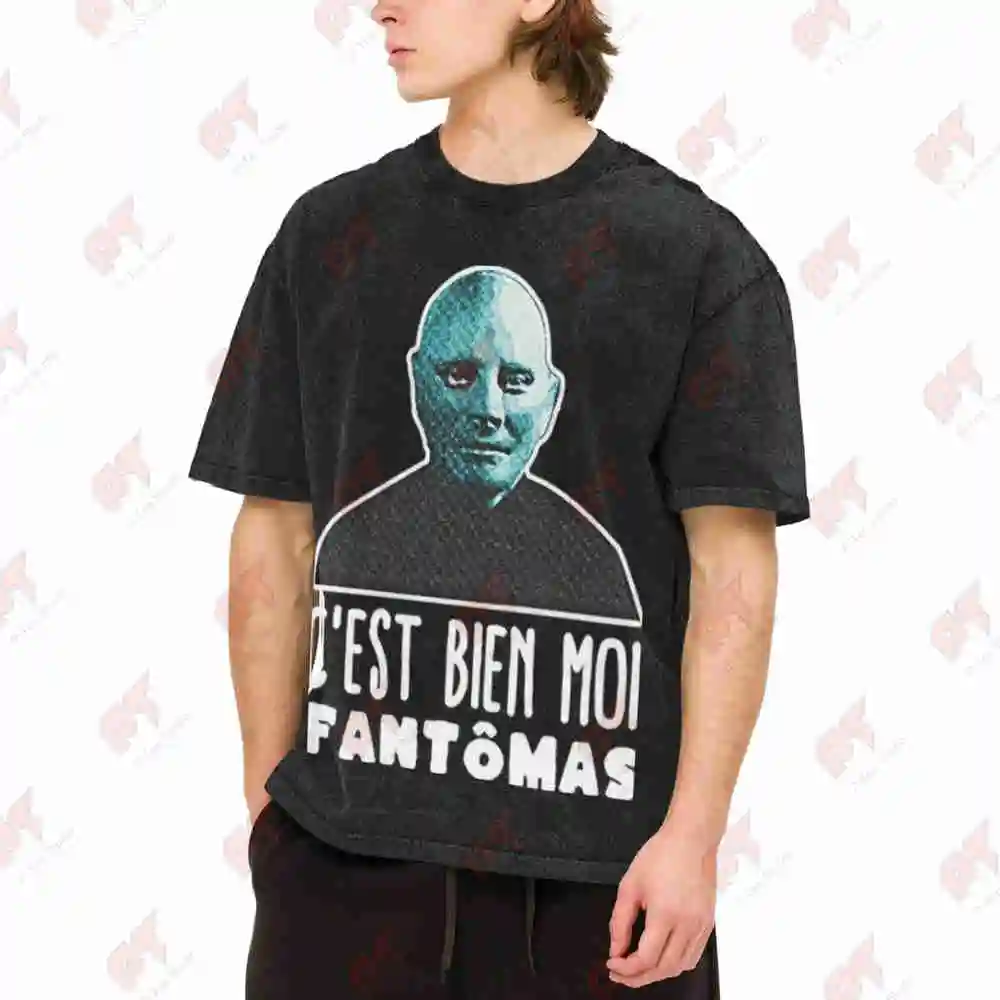 Fantomas Vintage Washed Tee Pure Cotton T-Shirt