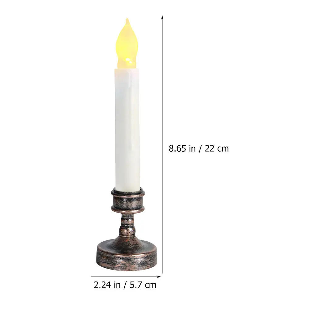 1Set Flameless LED Lamp Retro Decorative Light for Halloween Christmas Party Desktop Mantel Shelf Home Office Bar
