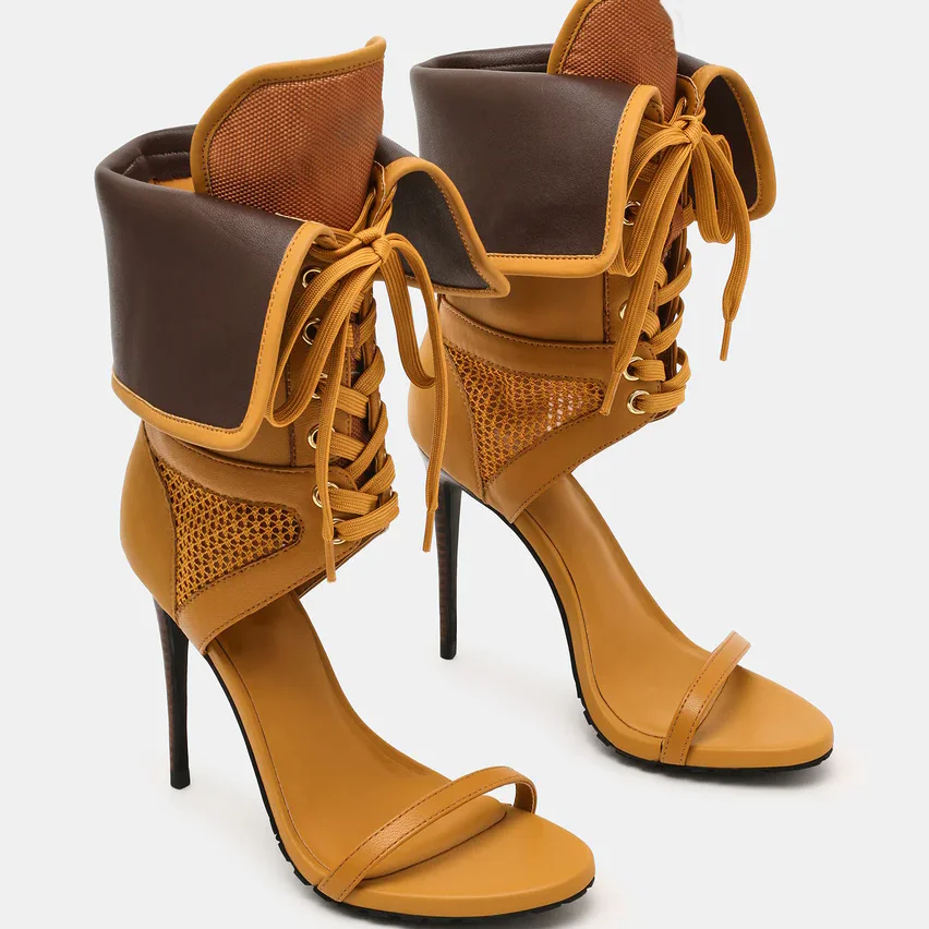 Sandalias de tacón de aguja co - Casual Sandal Leather reseña y precio