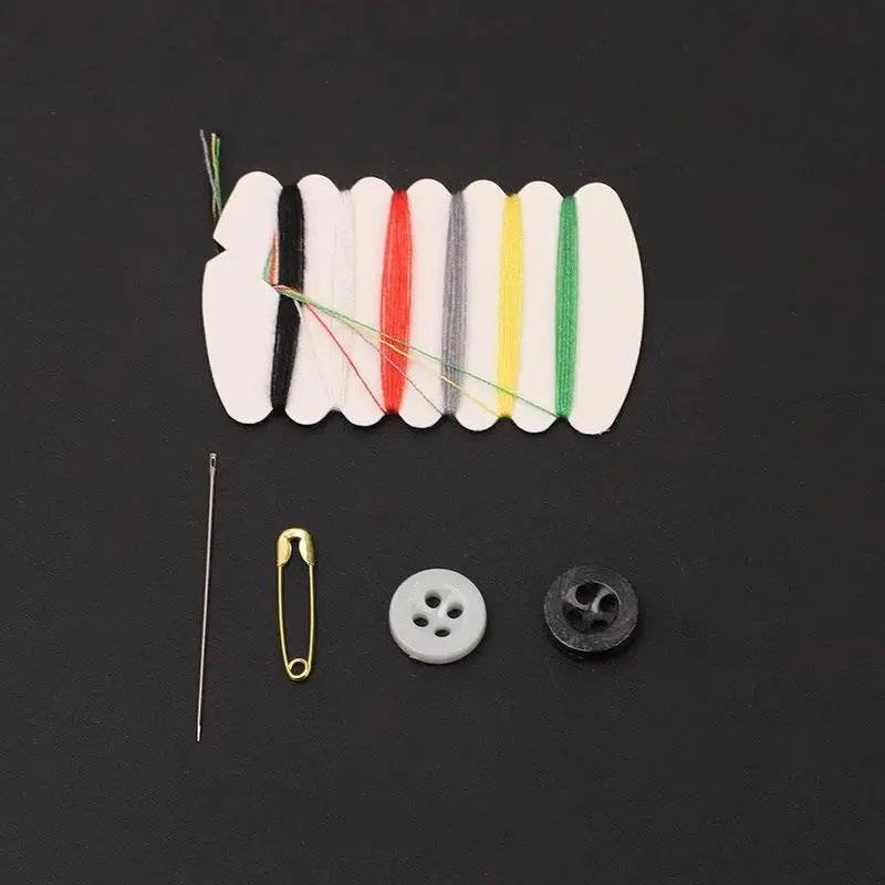 Mini Travel Sewing Kit Set Durable Needle Thread Organizer Box for Home Hotel Emergency Clothes Mending DIY Use