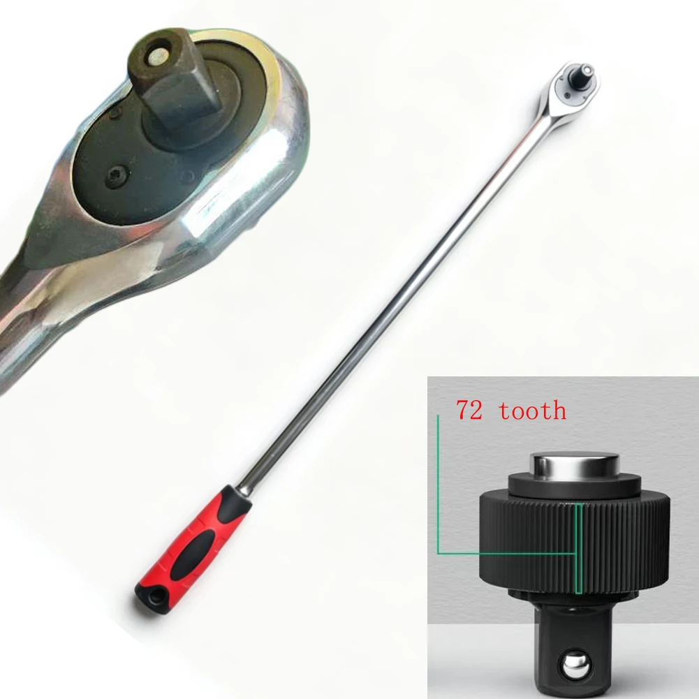 Ratchet Wrench Extended 600mm 1/2inch Drive Adapter 72 Tooth Ratchet Wrench Auto Repair Replacement Ratchet Wrench Tools