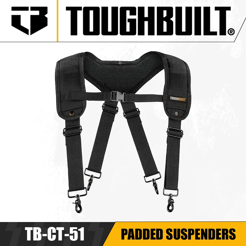 

TOUGHBUILT TB-CT-51 Padded Suspenders Old Universal Construction Shoulder Strap (without Hanging Belt D-ring) Tool Accessories