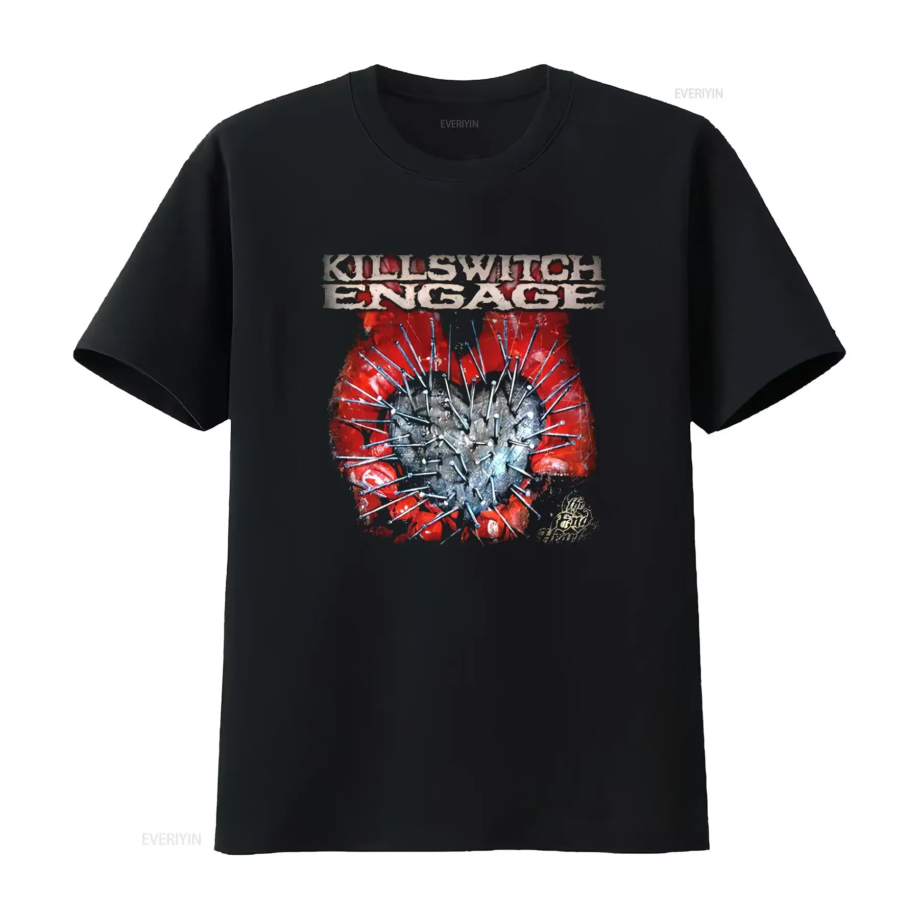 Vtg Killswitch Engage Band Heavy Cotton Full Size Black T Shirt AC1526 vintage Washed designer clothes Comfortable homme