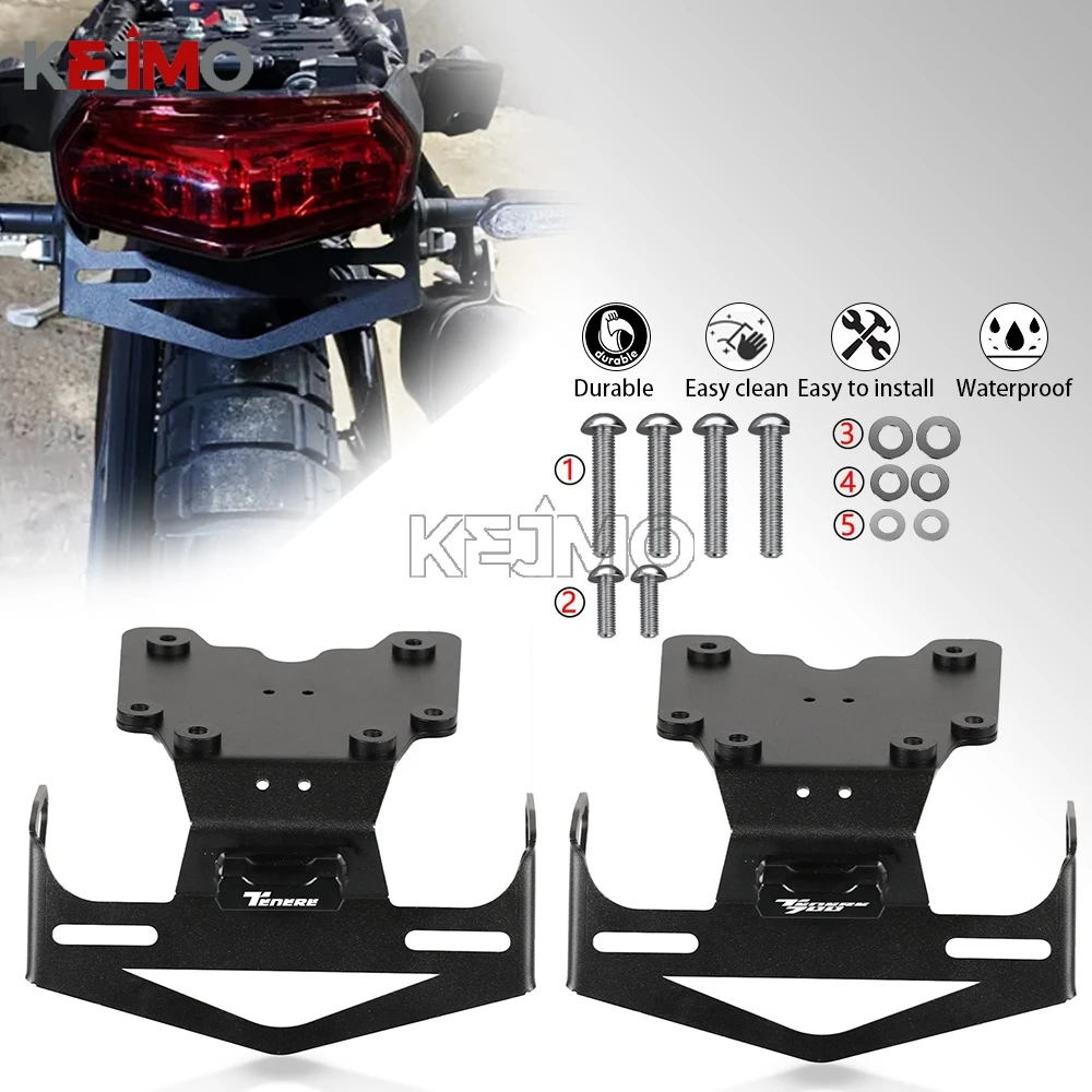 

For Yamaha Tenere 700 XTZ700 T7 TENERE 2019 2020-2025 Motorcycle Rear License Plate Holder Bracket Tail Tidy Fender Eliminator