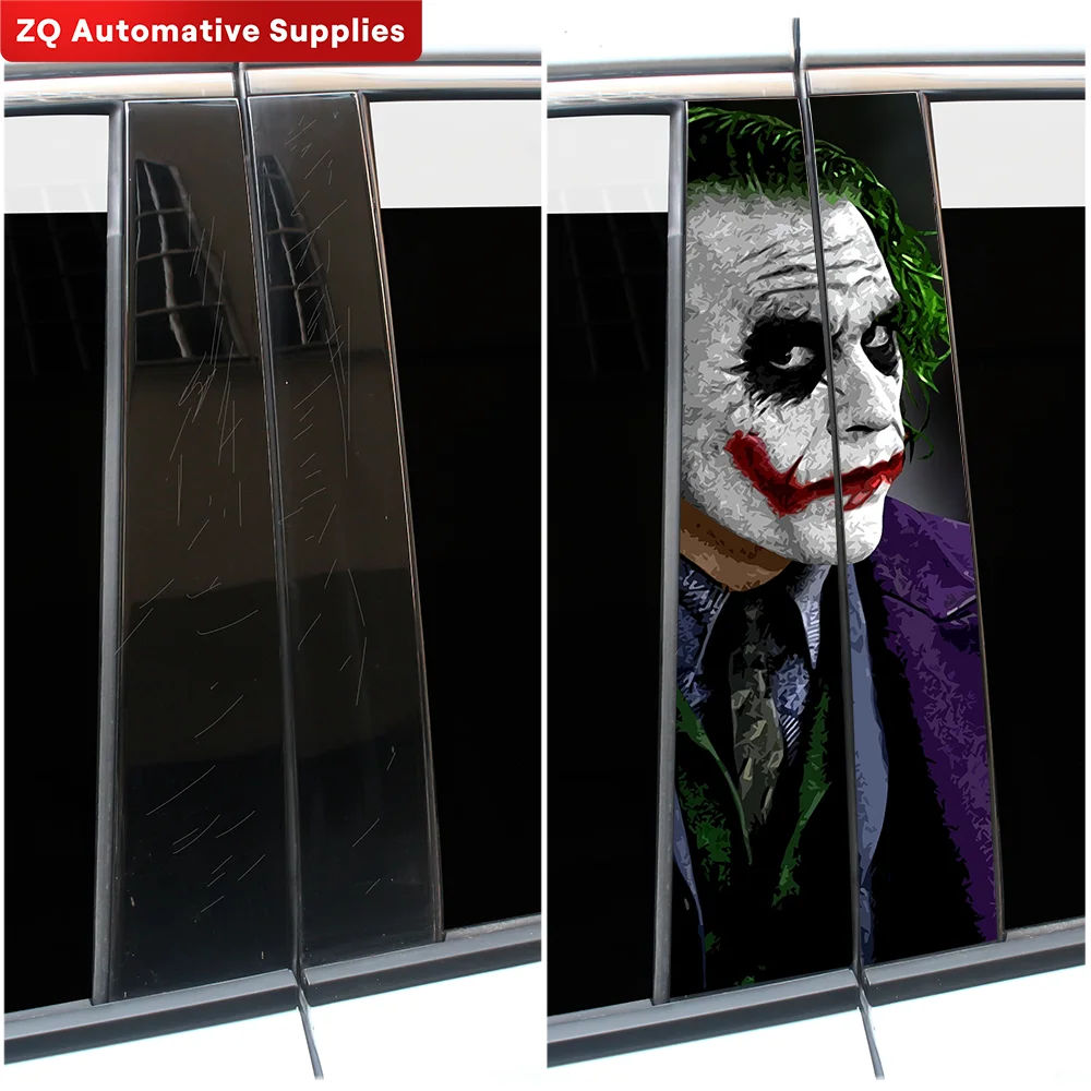 Car Stickers Joker Auto B-pillar Vinyl Decals Waterproof Car Center Column Cartoon Cover Scratches Decor Auto Accessories