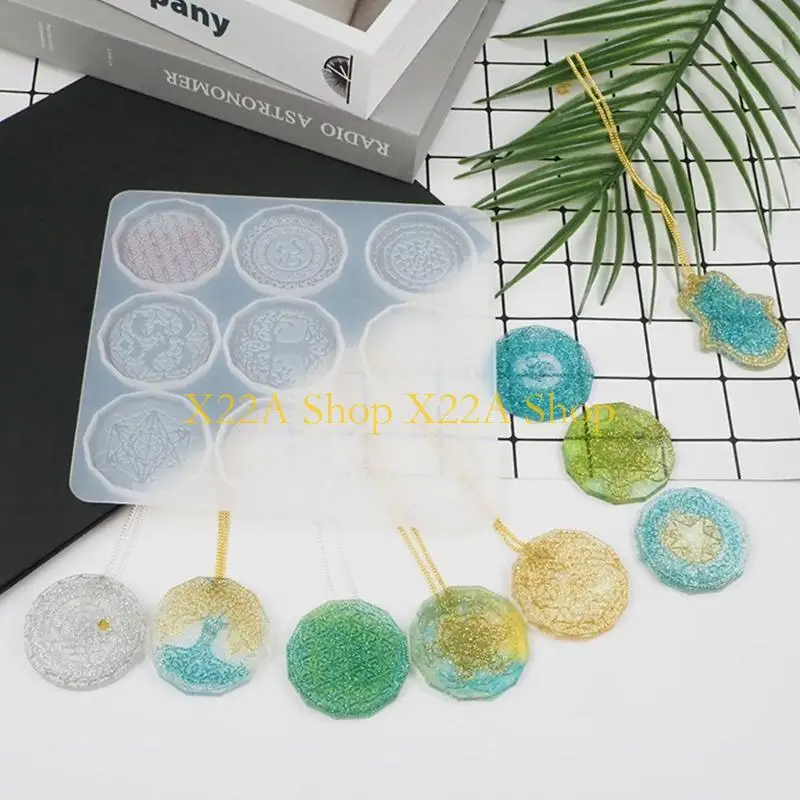 

Unique Handmade Flower of Life Earrings Eardrop Silicone Mould Crystal Epoxy Resin Mold