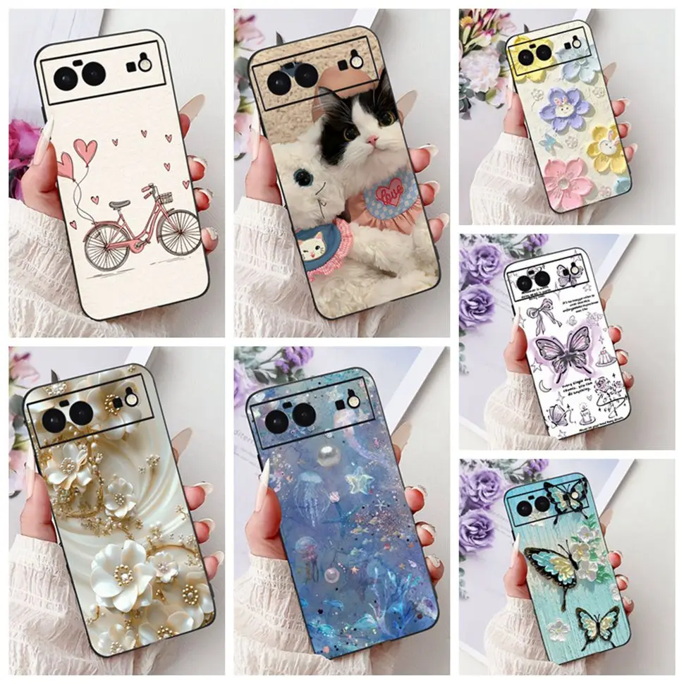 Para Google Pixel 6 funda lindos animales fundas de teléfono de silicona suave para Google Pixel 6 Pixel6 Coque carcasa trasera ultrafina de TPU