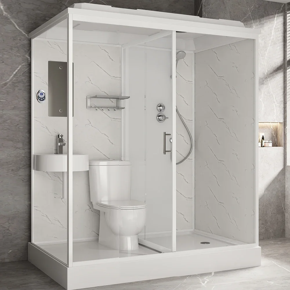 luxury shandong prefab bathroom unit modular prefab bathroom unit shower pod prefab bathroom unit