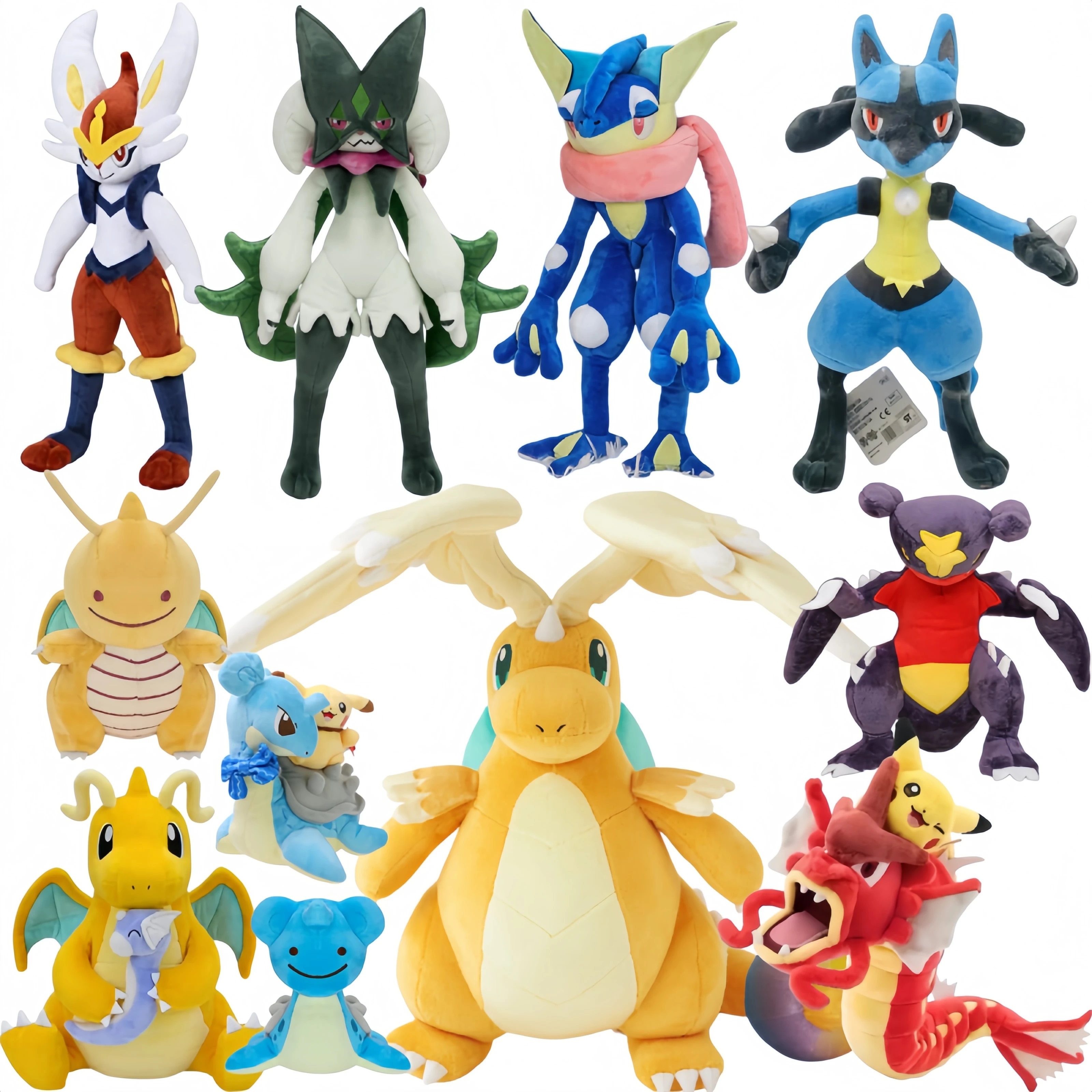 Anime Pokemon Kawaii Pikachu Plüschpuppen Spielzeug Niedliche Lapras Garchomp Lucario Greninja Gengar Mega Super Evolution Dragonite Spielzeuge