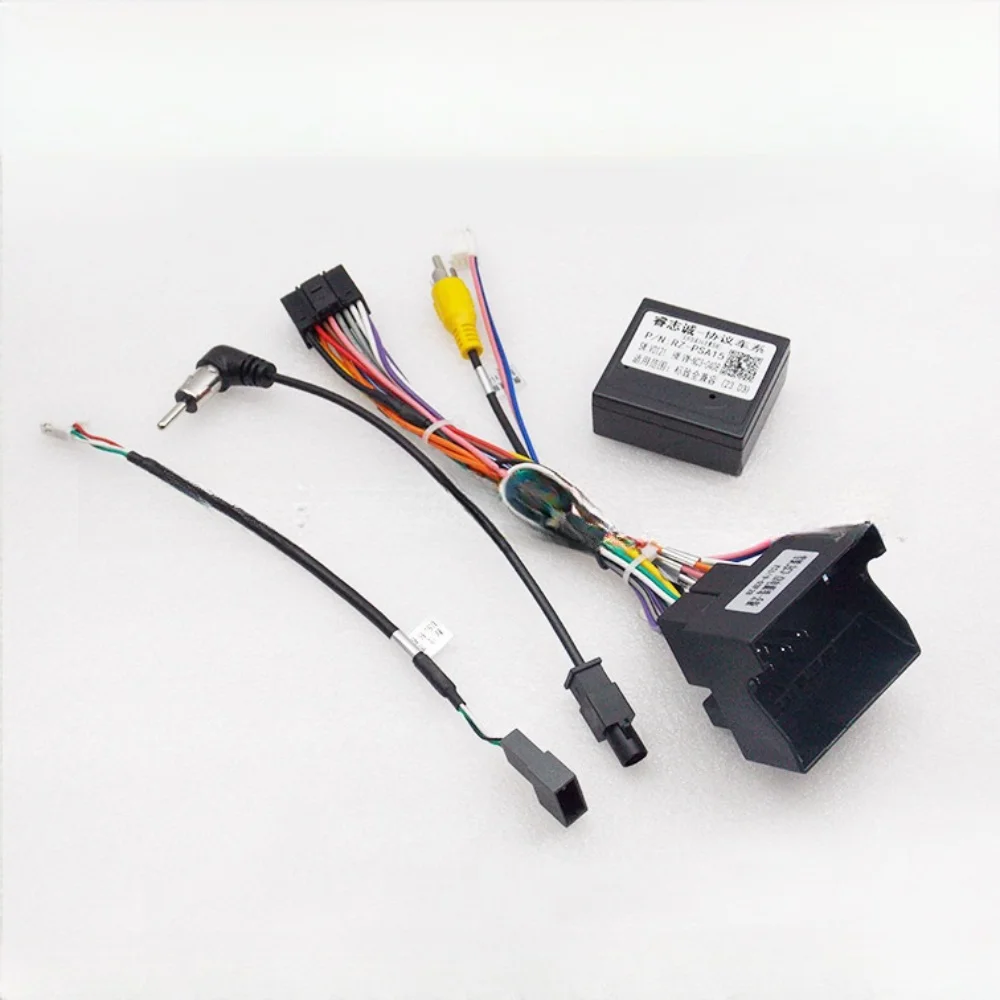 Canbus Box PSA-RZ-15 For Peugeot 206/307/301/2008 /Citroen C3/ C4/ C5/C4L/ DS6/ Elysee Radio With Wiring Harness Power Cable