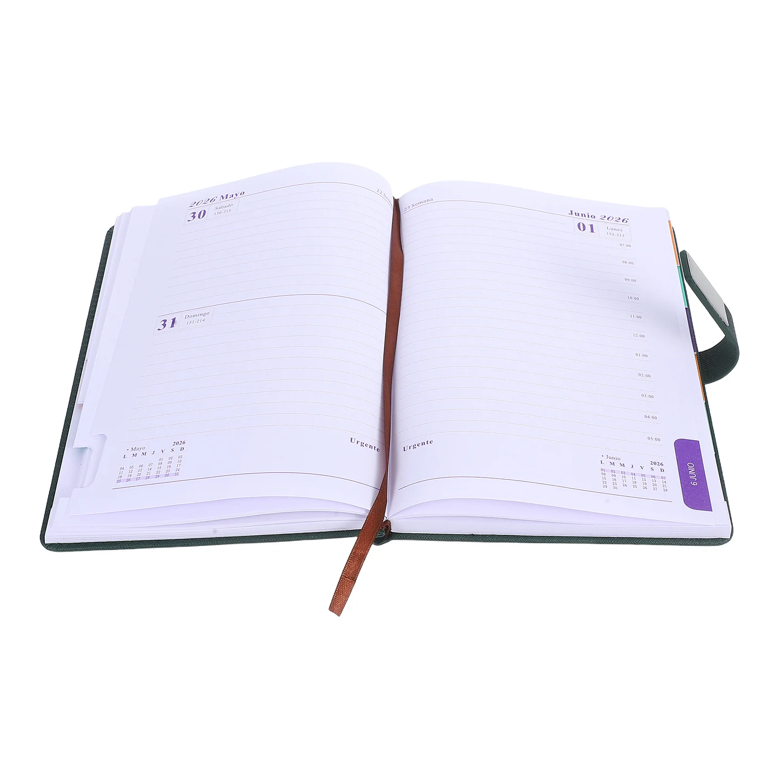 

A5 Paper Planner 2026 Year Time Management Journal Stylish PU Cover Design Monthly Index Bookmarks Office School Travel