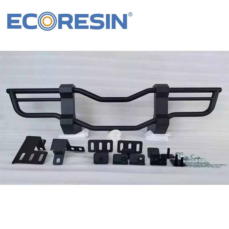 Suzuki Jimny JB64 JB74 Bull Bar Frontstoßstange und hintere Stoßstange – Offroad-Zubehör aus schwarzem Stahl im Land Rover Defender-Stil