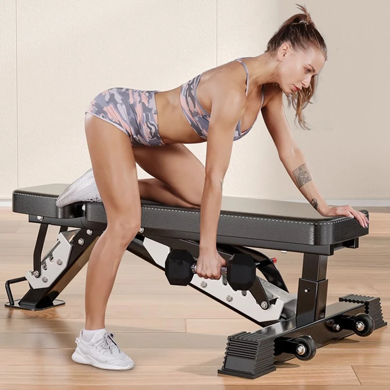 مكبس مقاعد البدلاء و13 موضعًا قابل للتعديل لتدريبات القوة للمرآب والتمارين الرياضية المنزلية، ورفع الأثقال،