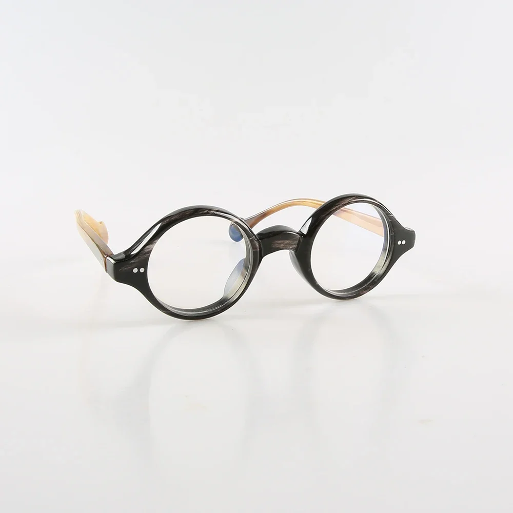 Eyeglasses Unique Small Face Round Handmade Natural Horn Reading Eyeglass Frames For Men Women Classic Optical Glasses Frame