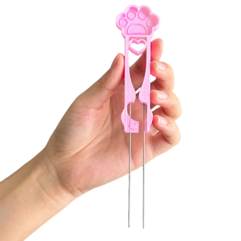 Ferramenta Multifuncional Educacional de Alta Qualidade para Artesanato com Miçangas: Pinça de Dupla Agulha para Miçangas Perler, Feita à Mão