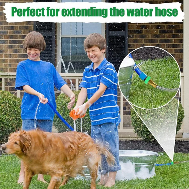 Short Garden Hose, Metal Leakproof Leader Hose, 304 Stainless Steel Flexible Hose For Outdoor Garden Watering Easy Install 3Ft