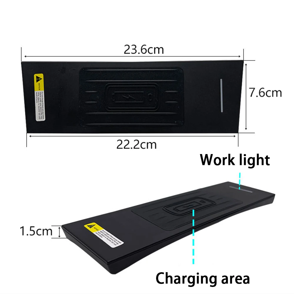 ZhuCamX Car Wireless Mobile Phone Charger Center Console Storage QI 18W iPhone fast charge for Audi Q5 SQ5 8R 2009–2017 view 5