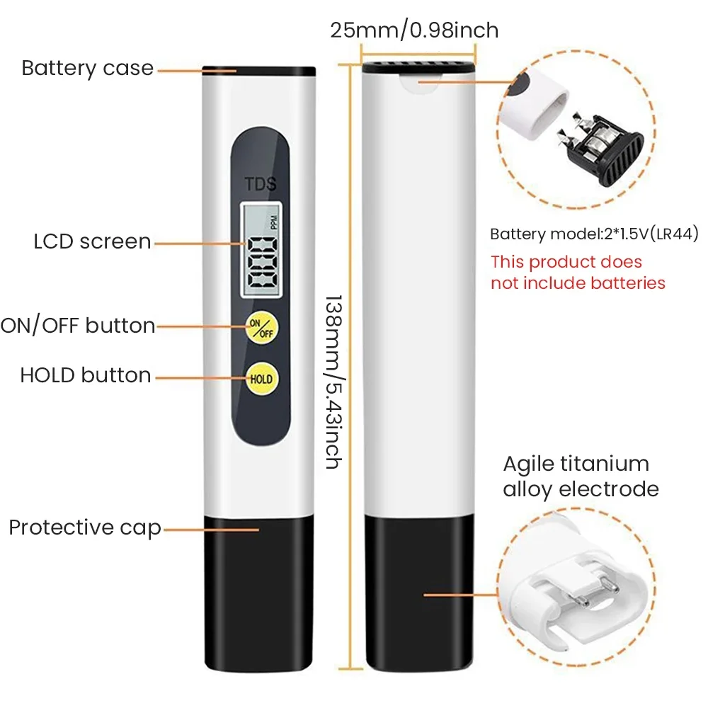 Water Quality Detection Pen Precision Household Tap Water Detection Professional Counter Detector