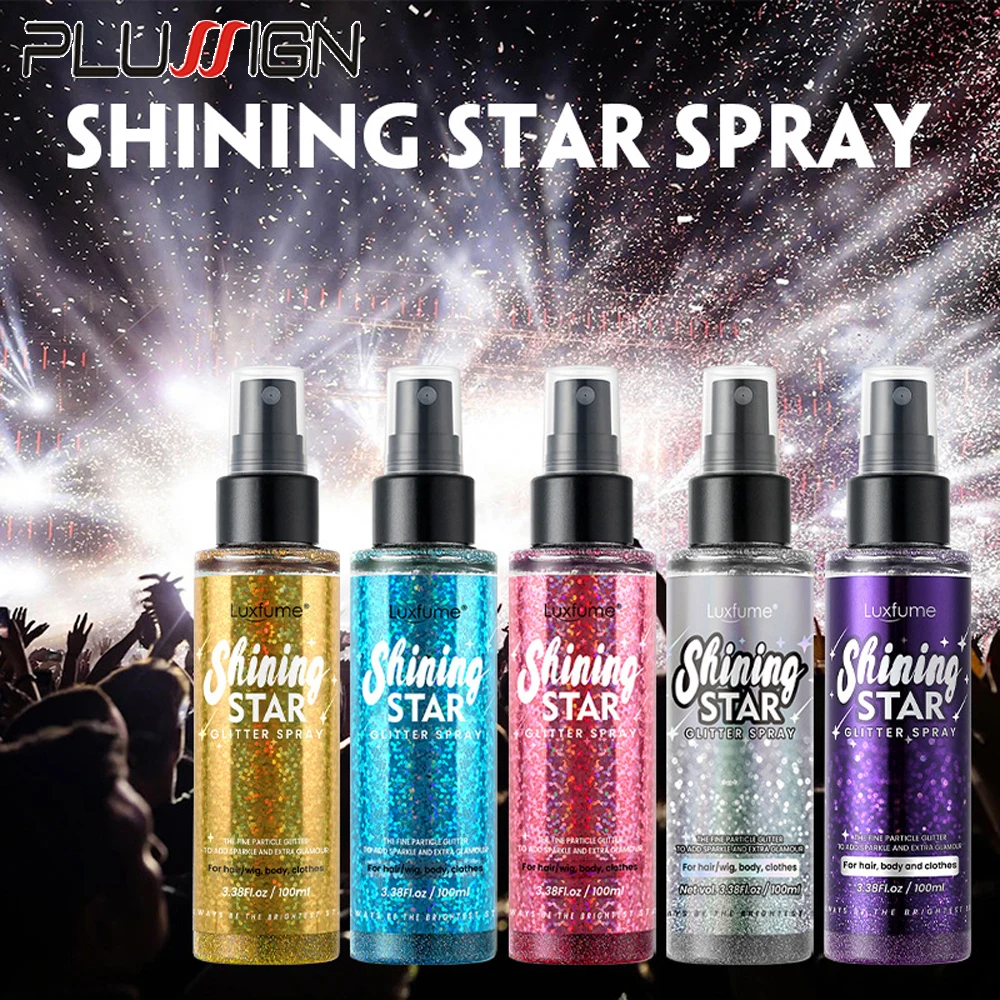 

Festival Fashion Silver Purple Body Hair Glitter Spray Sharkle Cosmetic Shimmer Makeup Glitter For Hair Bogy Face Clothes 100Ml