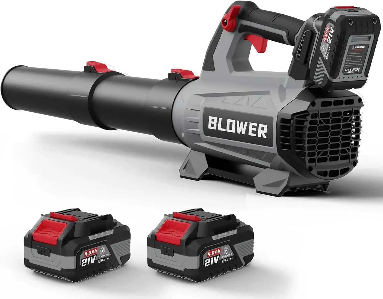 

Leaf Blower Cordless (Upgraded) - 630CFM/160MPH, 21V Powerful Electric Cordless Leaf Blower with 2 x 4.0Ah Batteries and Charger